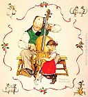 Norman Rockwell Christmas Dance painting